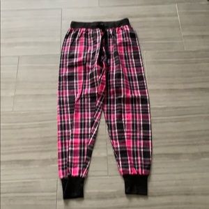 Boxercraft flannel jogger pants pink/black